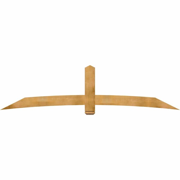 Ekena Millwork Bellingham Rough Sawn Timber Gable Bracket, Western Red Cedar, 108"W x 27"H x 2"D x 6"F, 6/12 Pitch GBW108X27X0206BEL00RWR - main